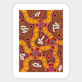 Aboriginal Art - Honey Ants Sticker